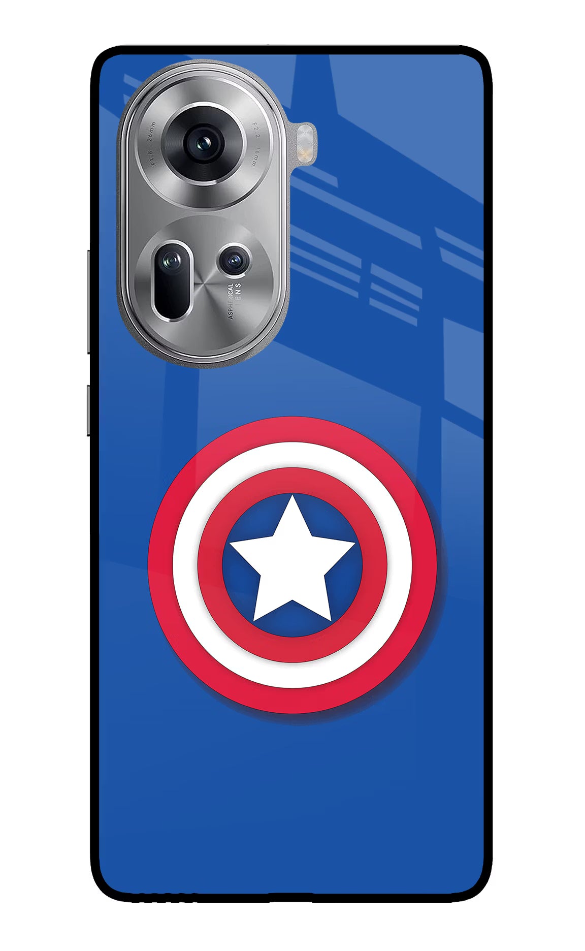 Shield Oppo Reno11 Glass Case Back Cover by Casekaro