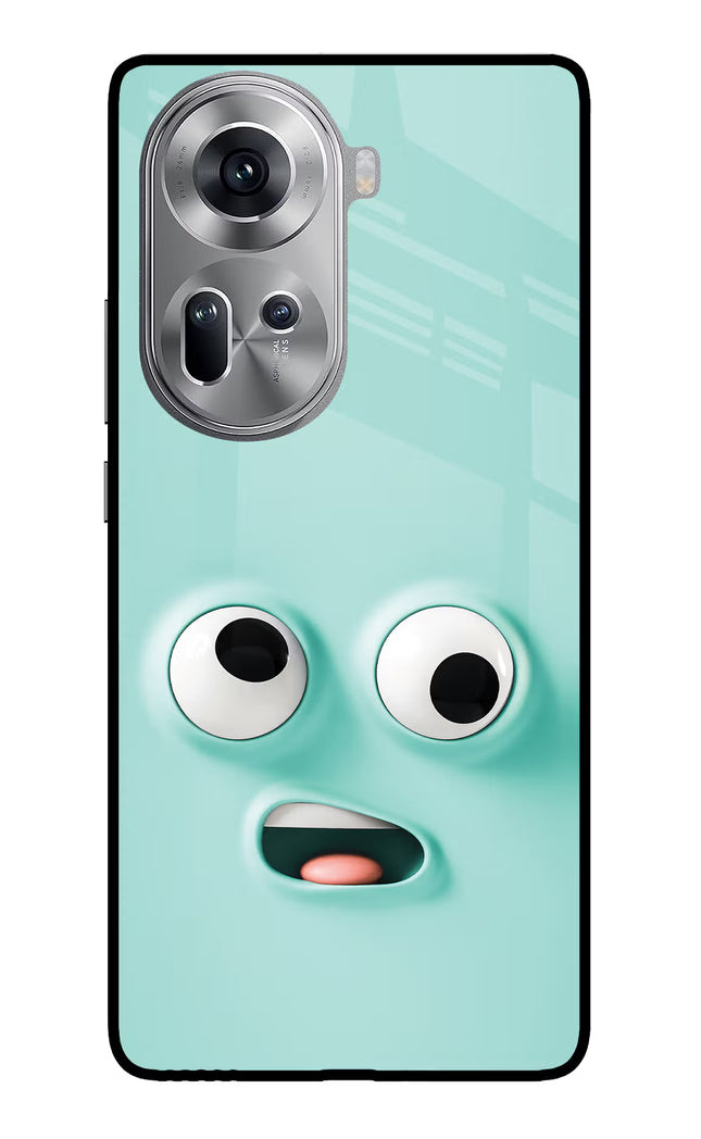 Funny Cartoon Oppo Reno11 Glass Case