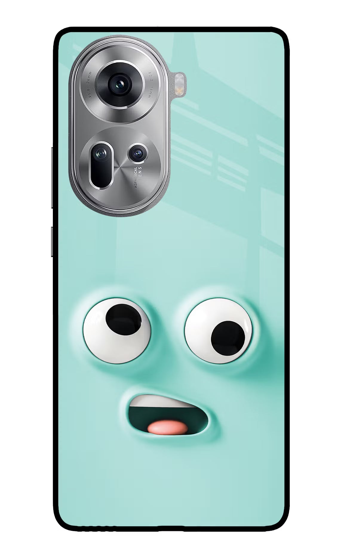 Funny Cartoon Oppo Reno11 Glass Case Back Cover by Casekaro