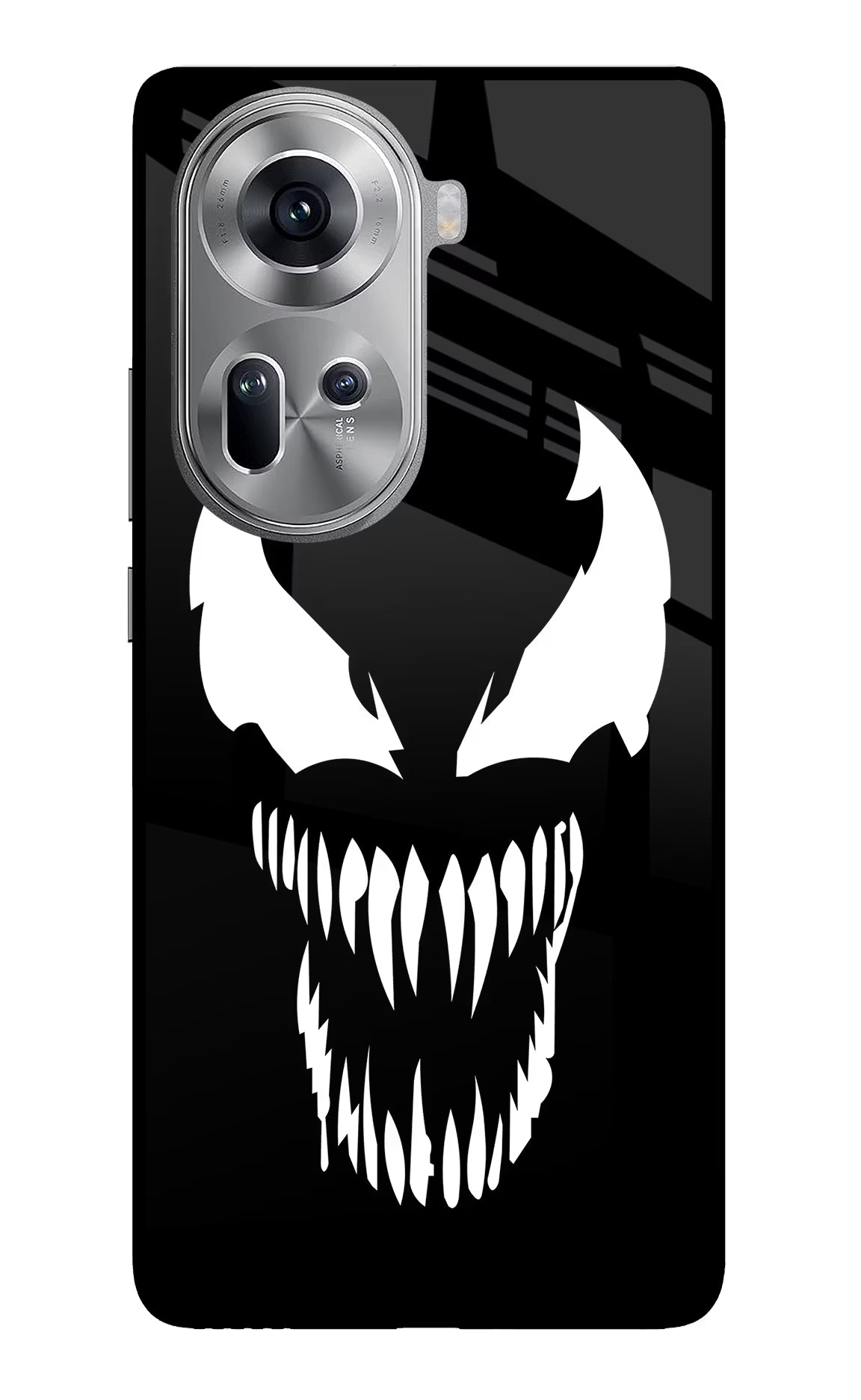 Venom Oppo Reno11 Glass Case Back Cover by Casekaro