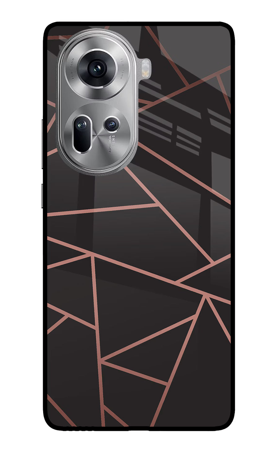 Geometric Pattern Oppo Reno11 Back Cover, Glass case