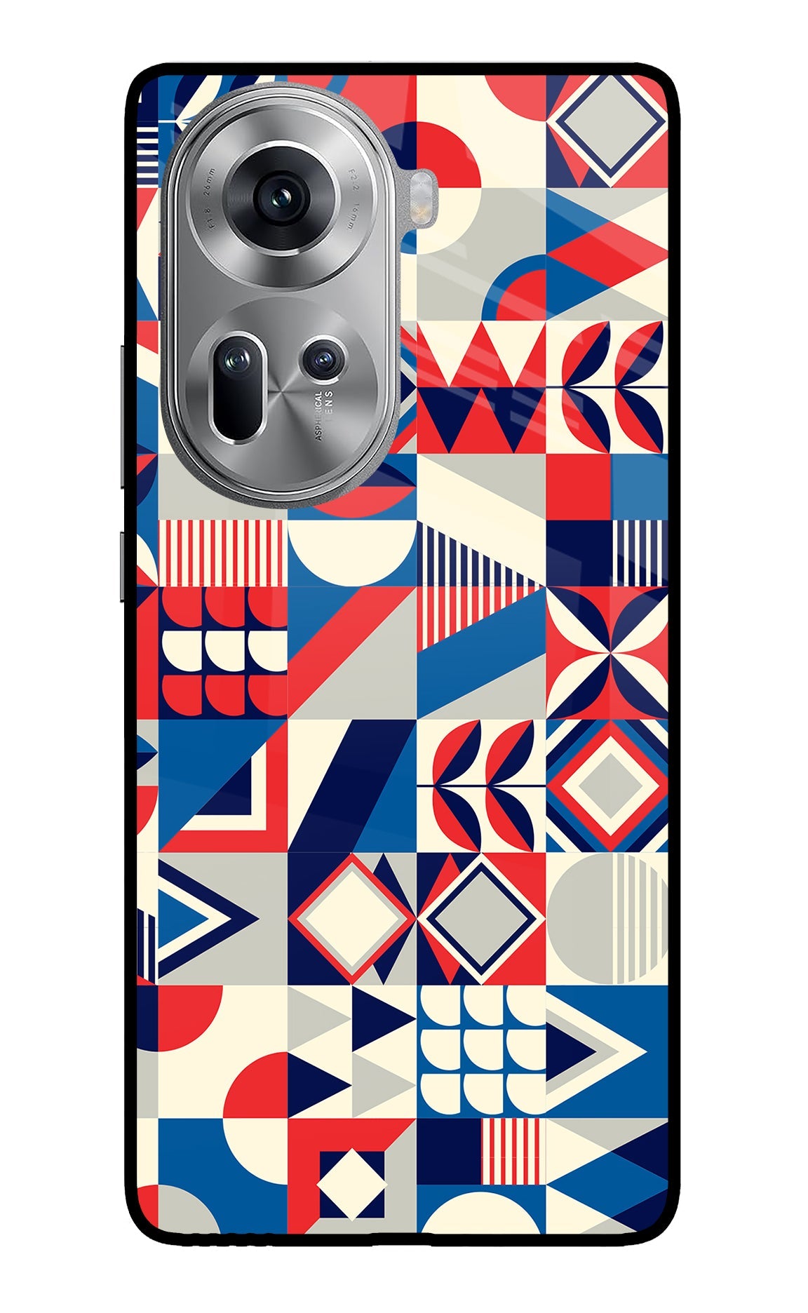 Colorful Pattern Oppo Reno11 Back Cover