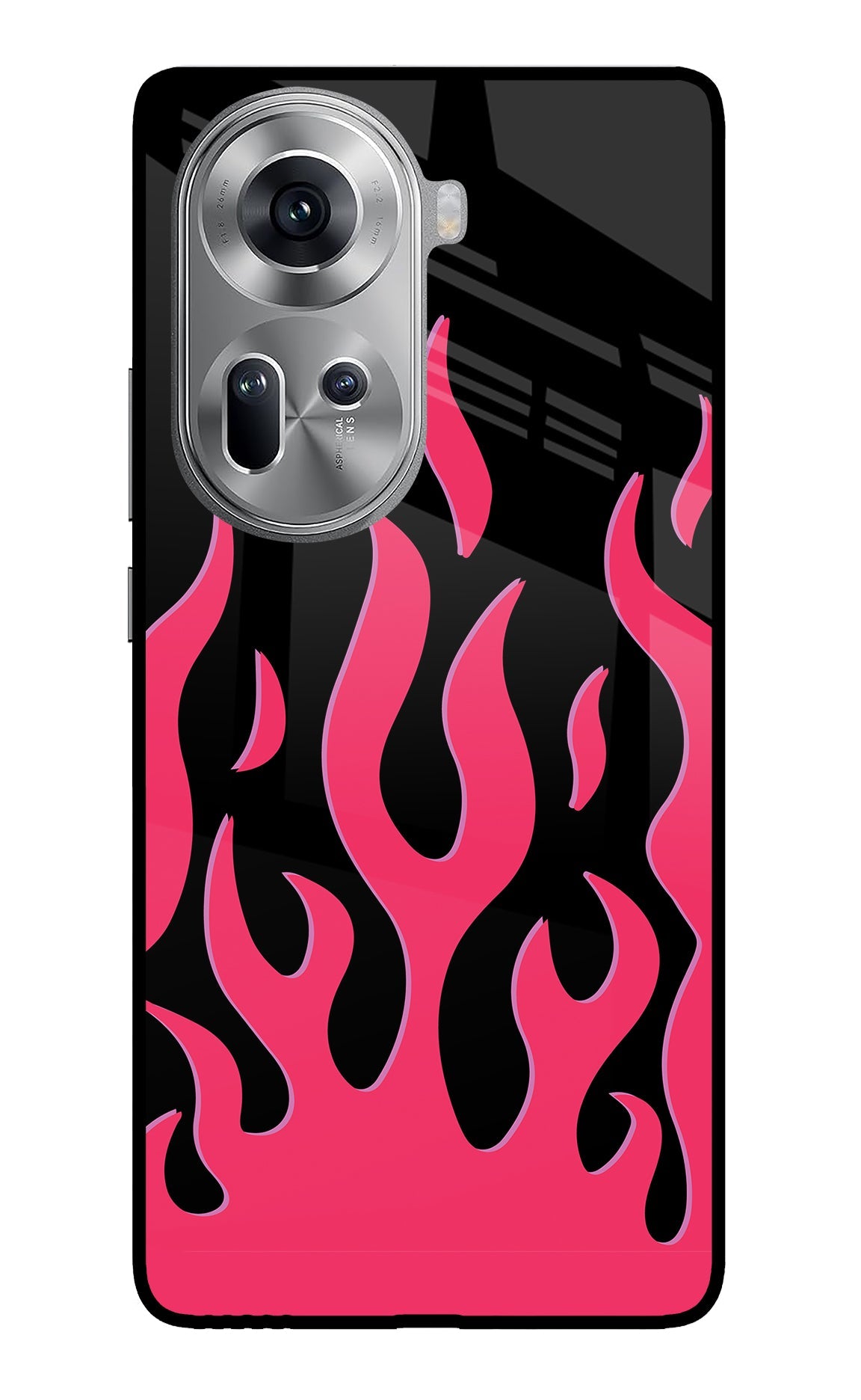 Fire Flames Oppo Reno11 Back Cover