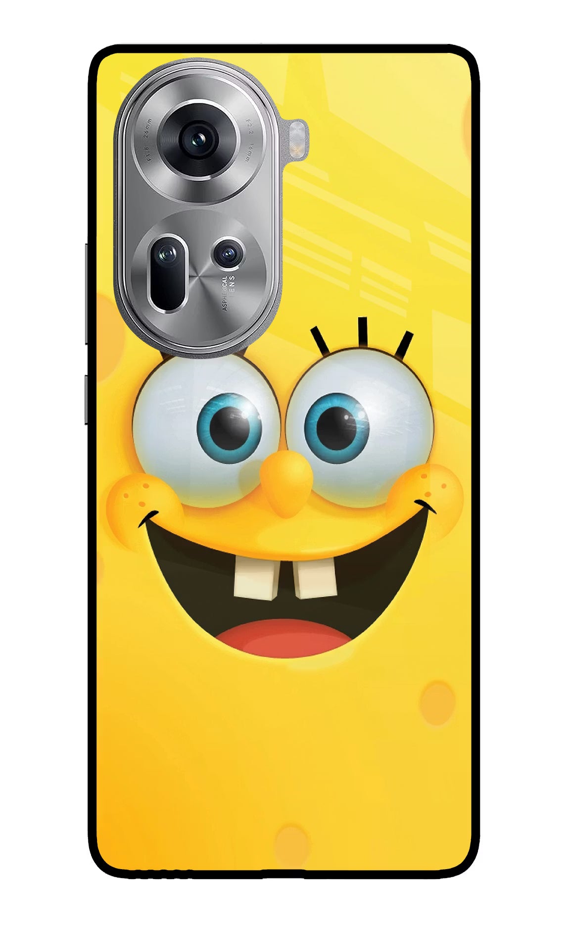 Sponge 1 Oppo Reno11 Glass Case Back Cover by Casekaro