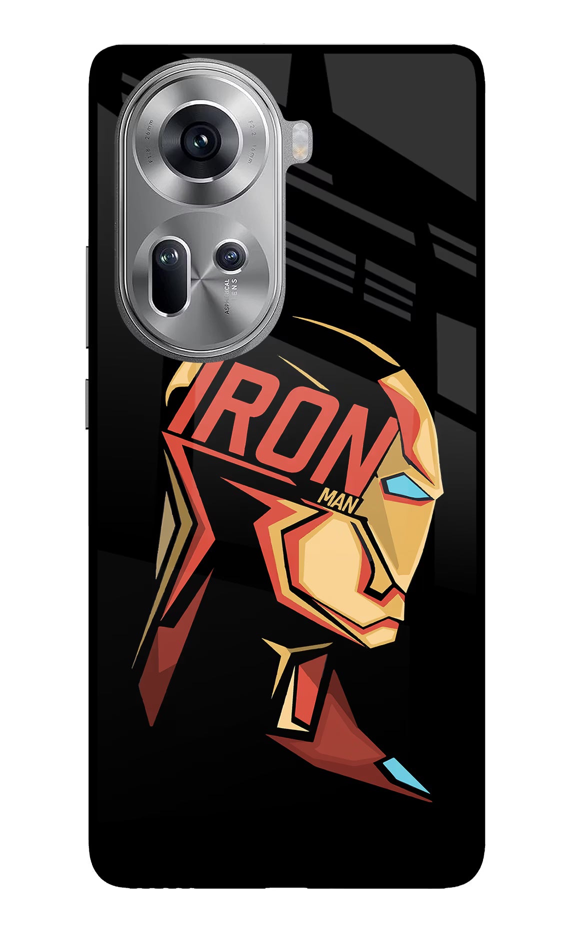 IronMan Oppo Reno11 Glass Case Back Cover by Casekaro