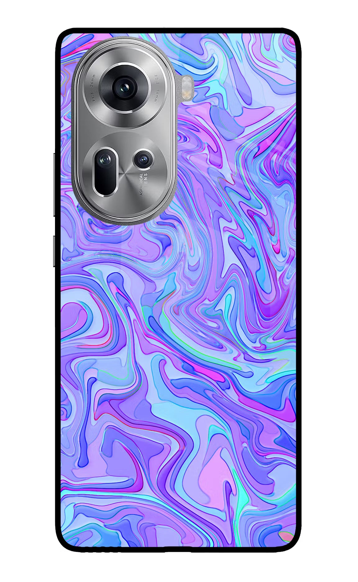 Glitter Oppo Reno11 Glass Case Back Cover by Casekaro