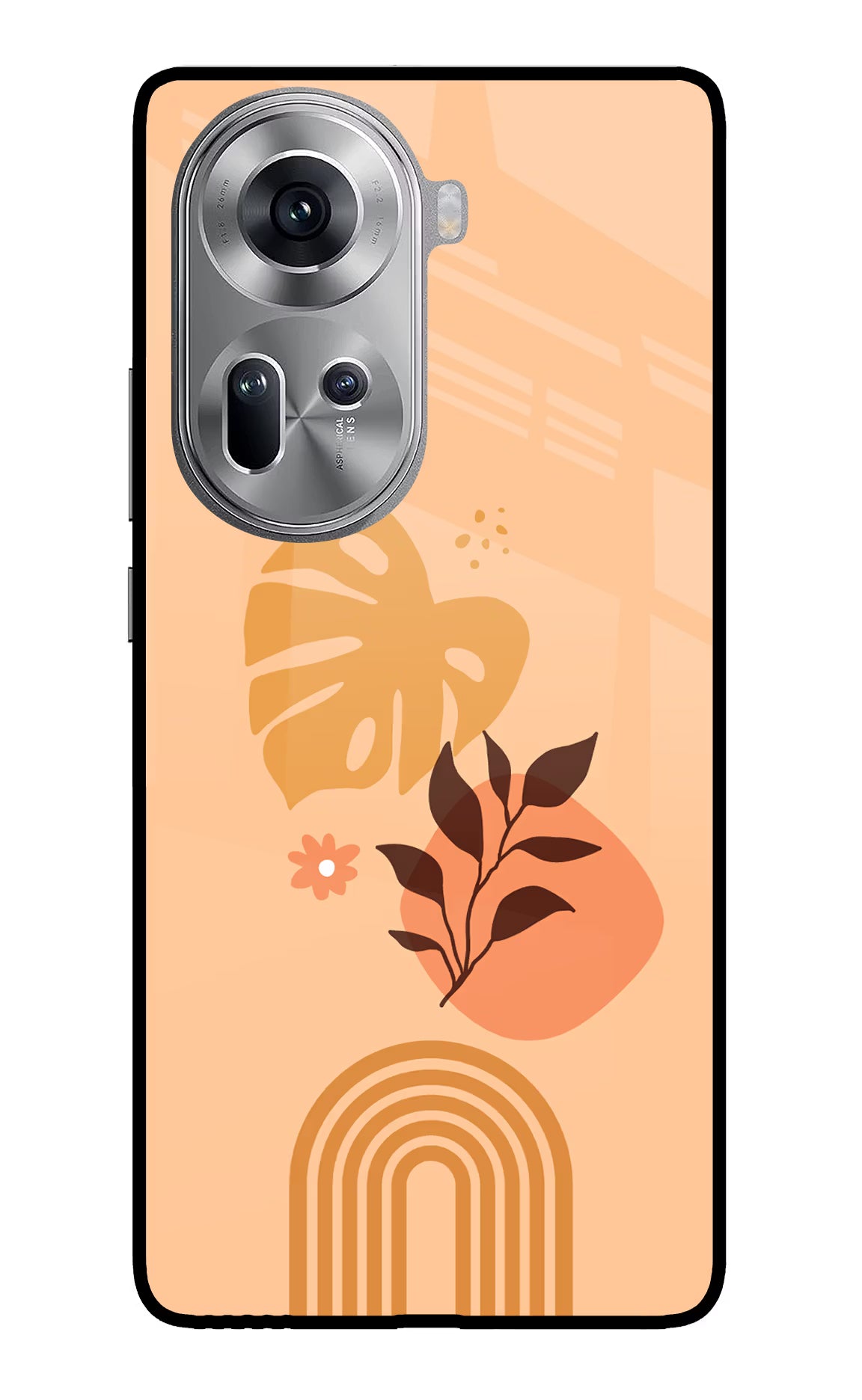 Bohemian Art Oppo Reno11 Glass Case Back Cover by Casekaro