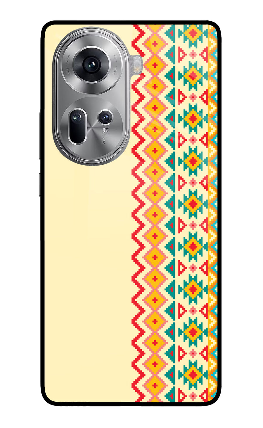 Ethnic Seamless Oppo Reno11 Back Cover, Glass case