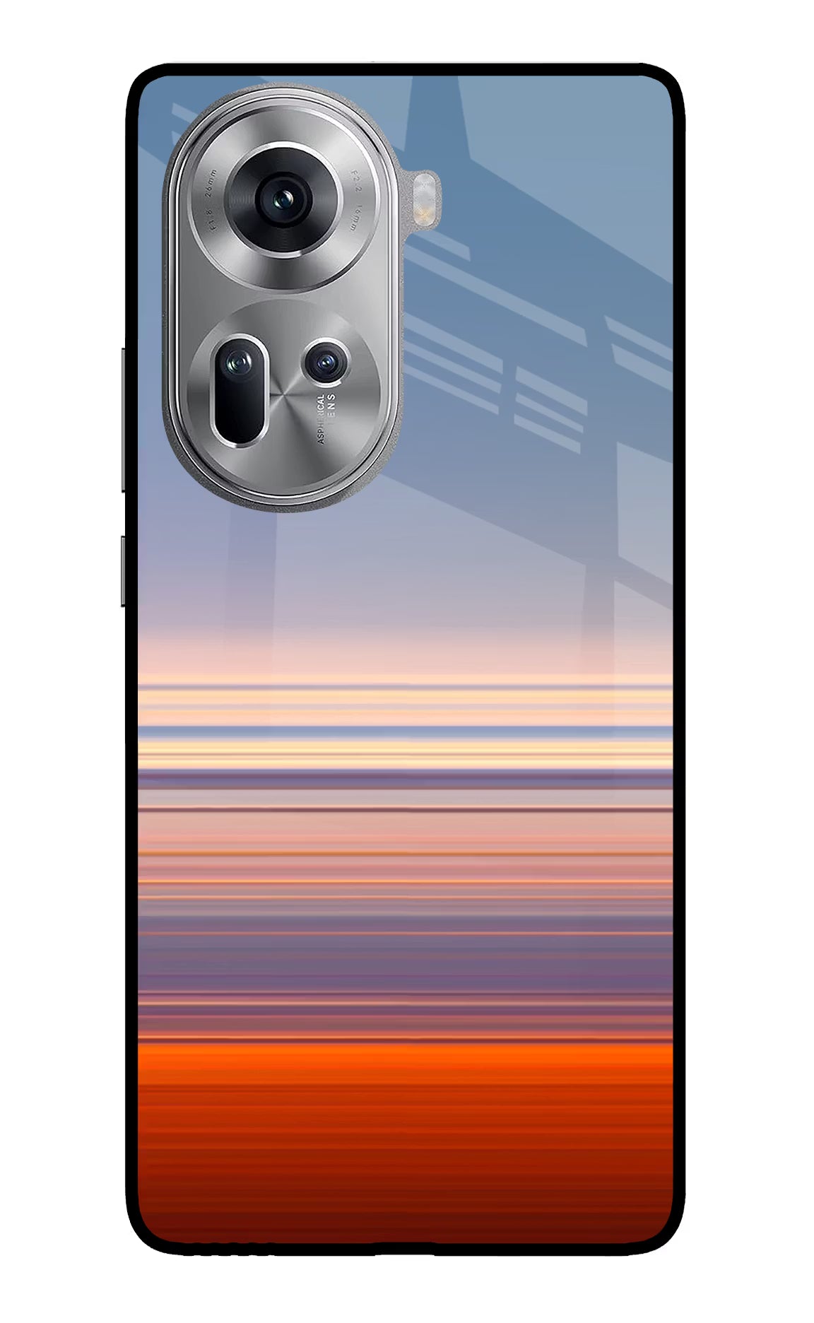 Morning Colors Oppo Reno11 Glass Case Back Cover by Casekaro