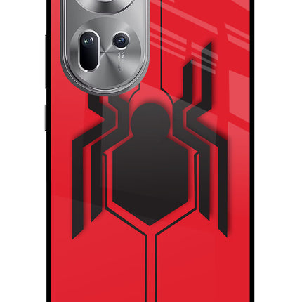 Spider Oppo Reno11 Glass Case Back Cover by Casekaro