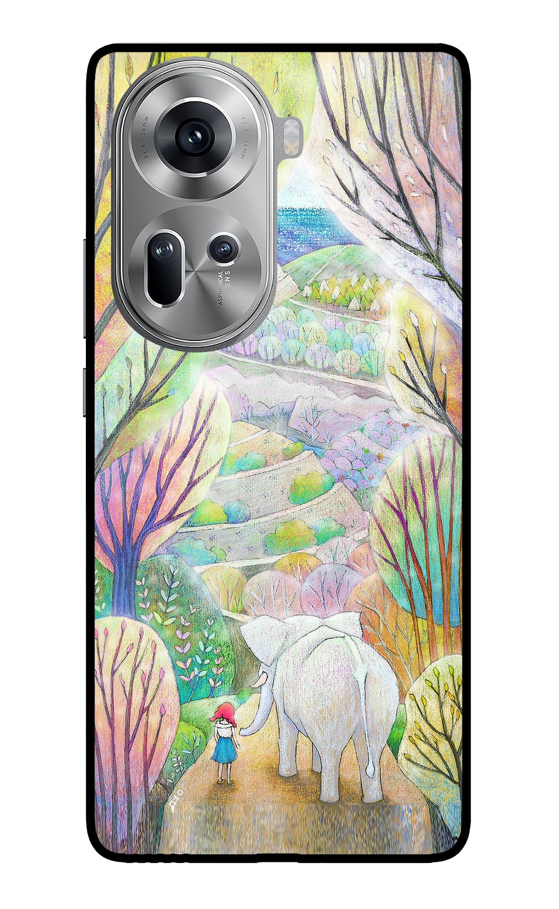 Nature Painting Oppo Reno11 Glass Case