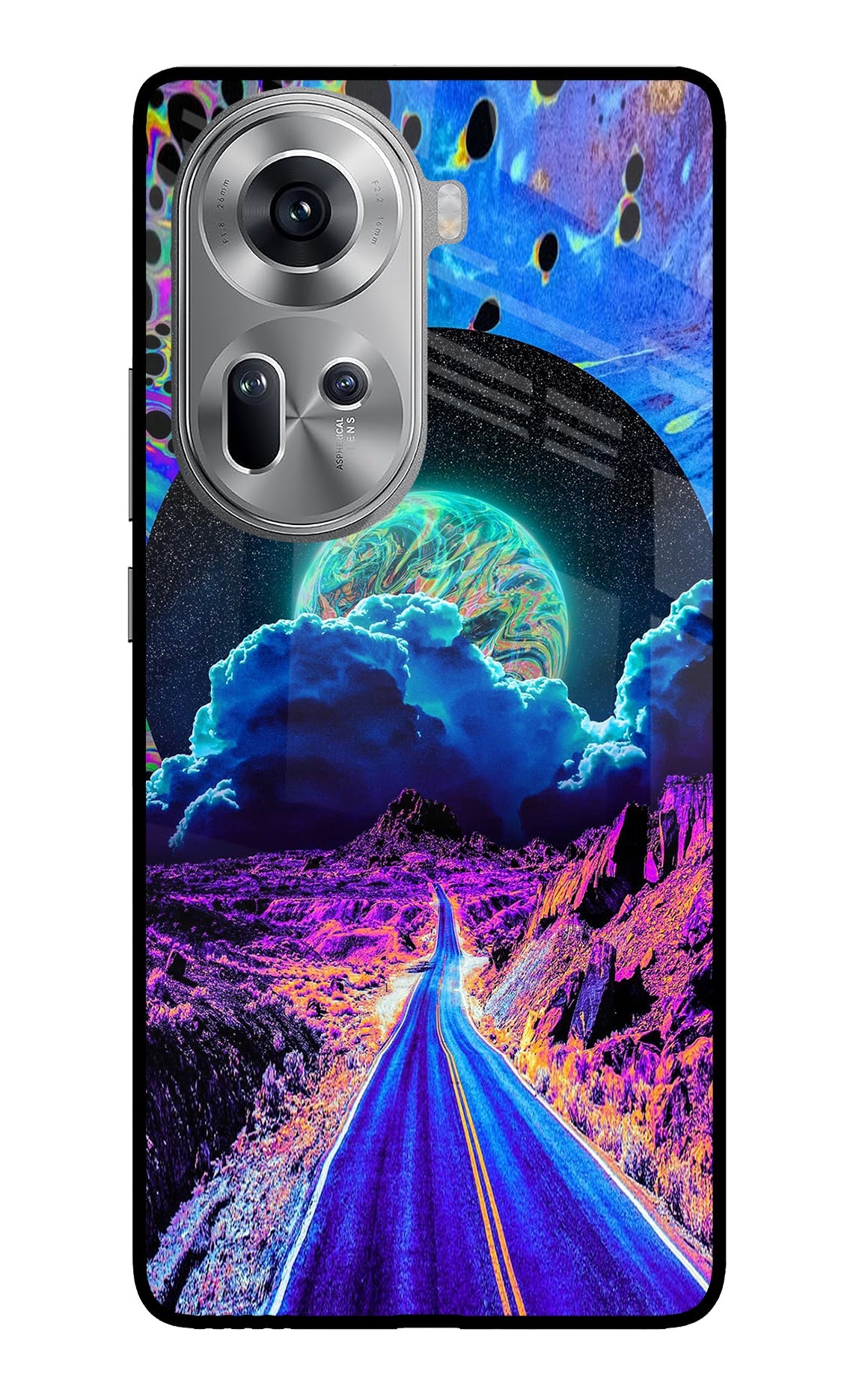 Psychedelic Painting Oppo Reno11 Back Cover