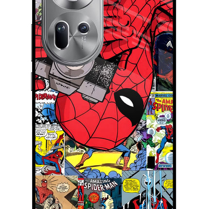 Spider Man Oppo Reno11 Glass Case Back Cover by Casekaro