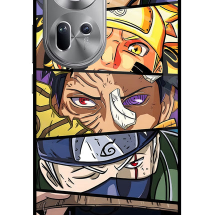 Naruto Character Oppo Reno11 Glass Case Back Cover by Casekaro