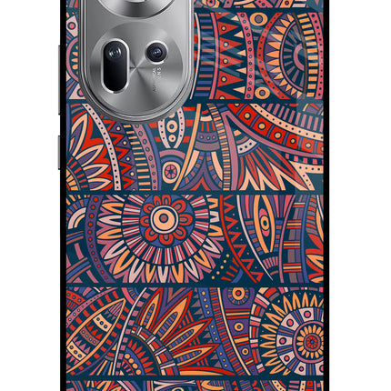 African Culture Design Oppo Reno11 Glass Case Back Cover by Casekaro