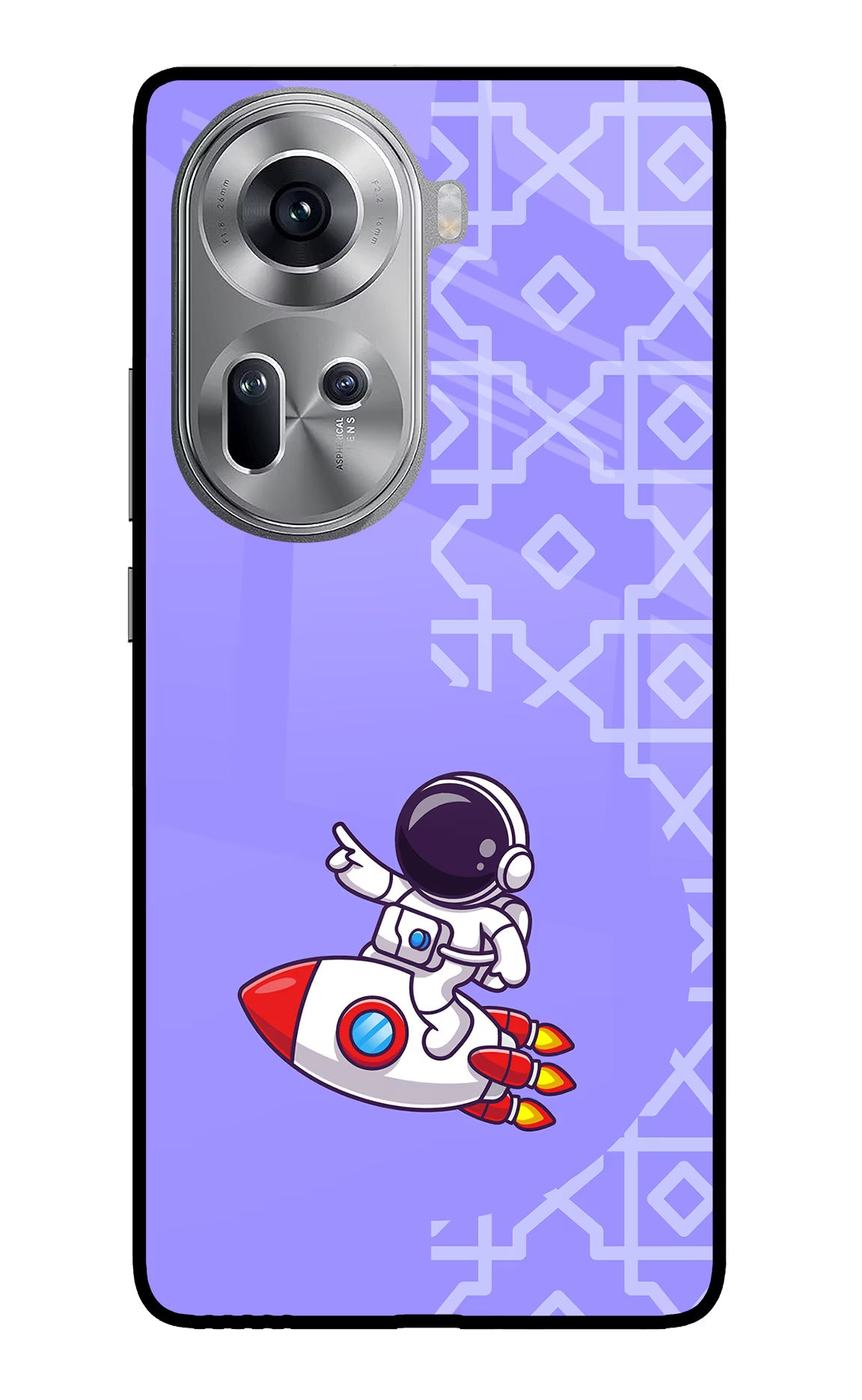 Cute Astronaut Oppo Reno11 Glass Case