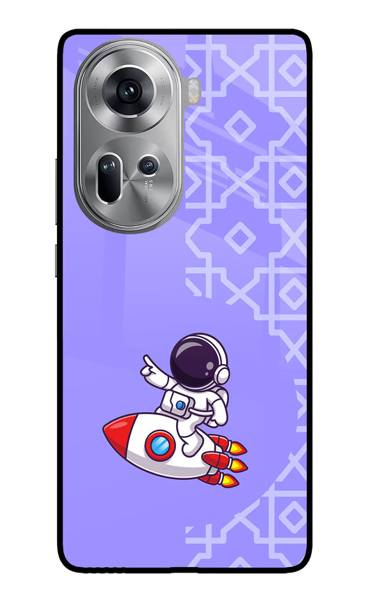 Cute Astronaut Oppo Reno11 Glass Case
