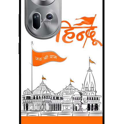Jai Shree Ram Hindu Oppo Reno11 Glass Case Back Cover by Casekaro
