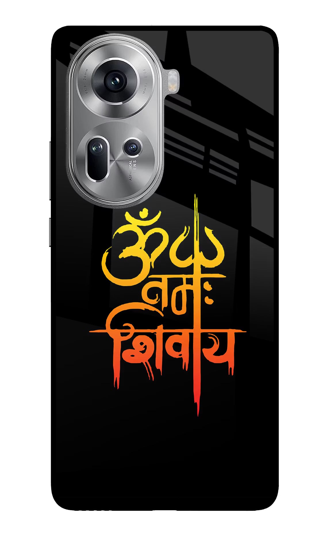 Om Namah Shivay Oppo Reno11 Glass Case Back Cover by Casekaro