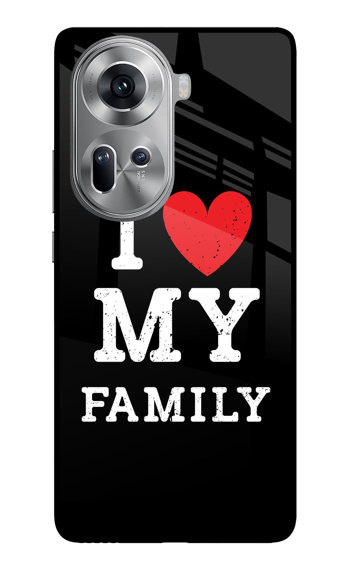 I Love My Family Oppo Reno11 Glass Case