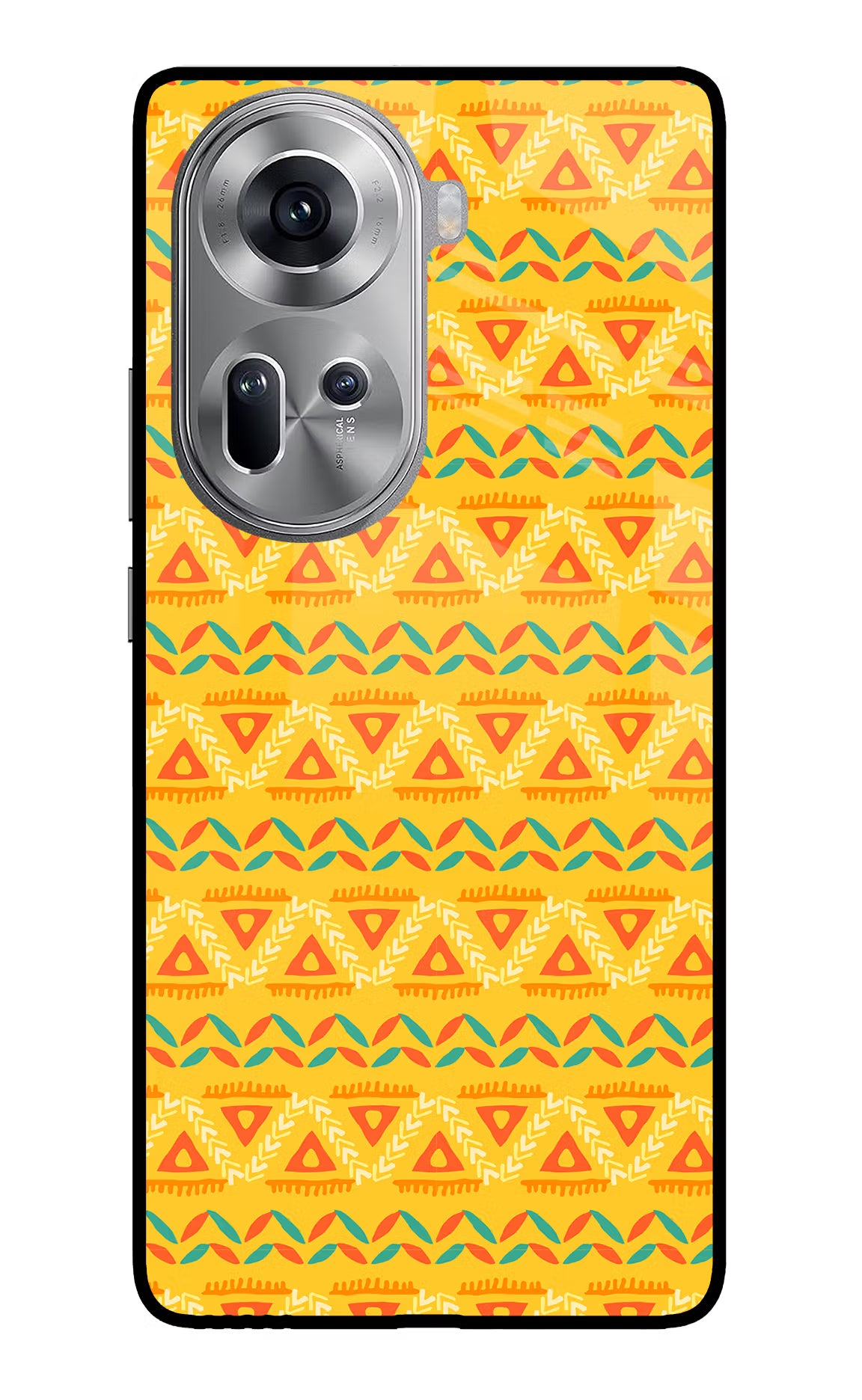 Tribal Pattern Oppo Reno11 Glass Case Back Cover by Casekaro