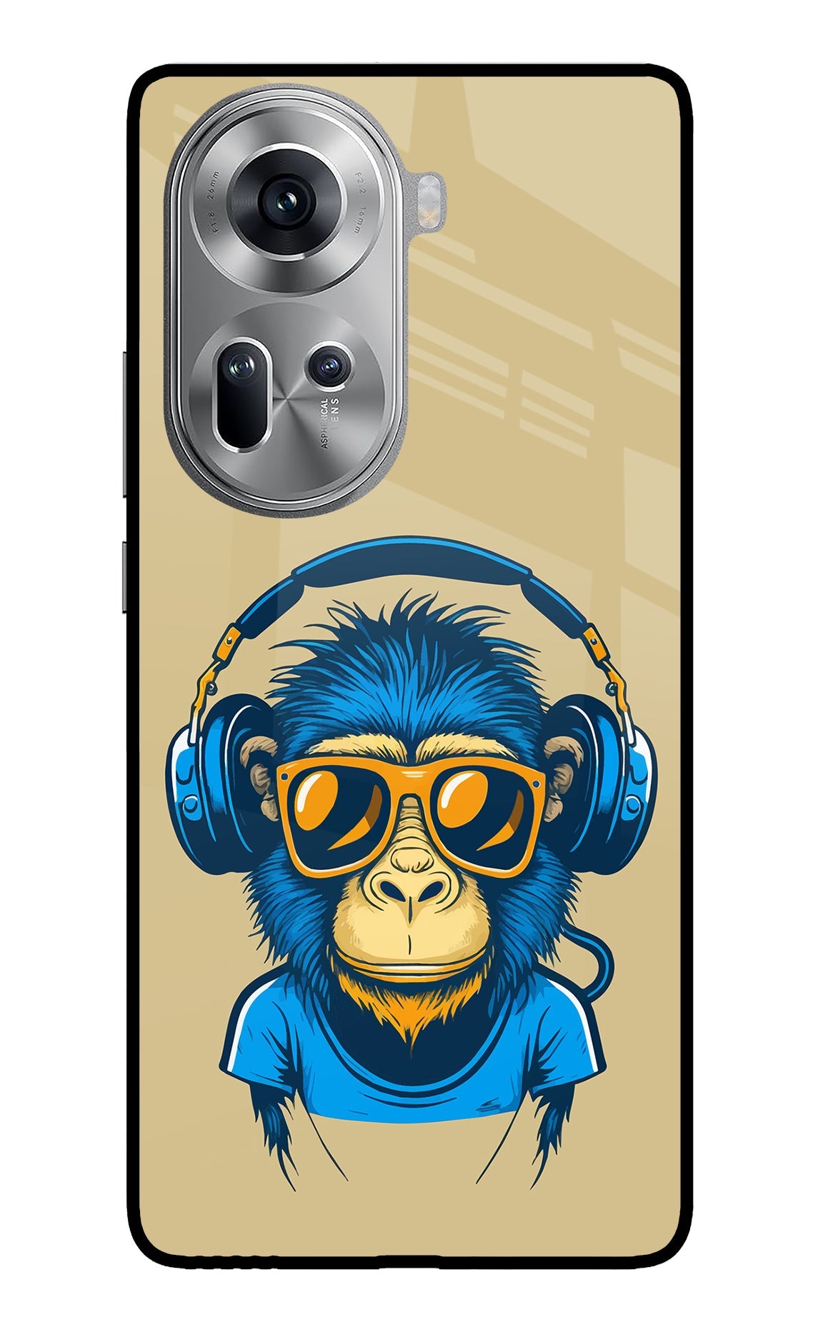 Monkey Headphone Oppo Reno11 Back Cover