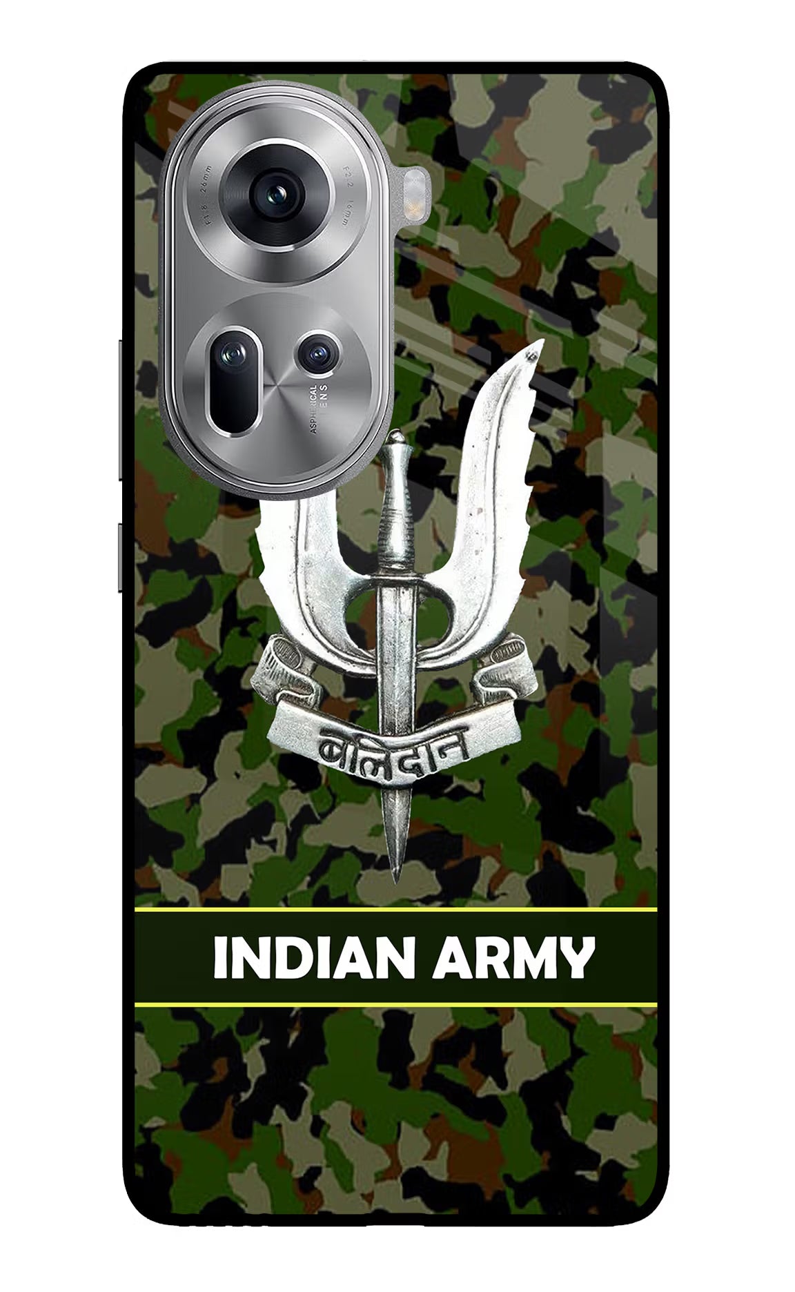 Balidan Indian Logo Oppo Reno11 Glass Case Back Cover by Casekaro