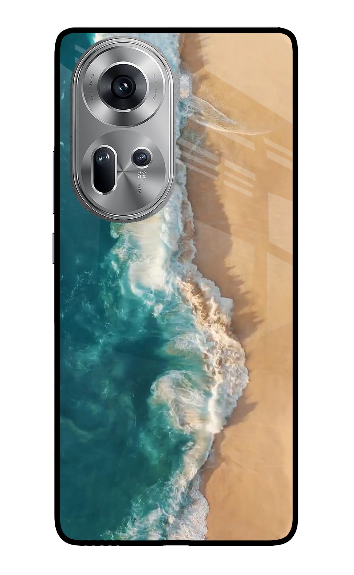 Ocean Beach Oppo Reno11 Glass Case