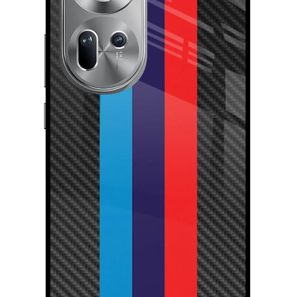BMW Stripes Pattern Oppo Reno11 Glass Case