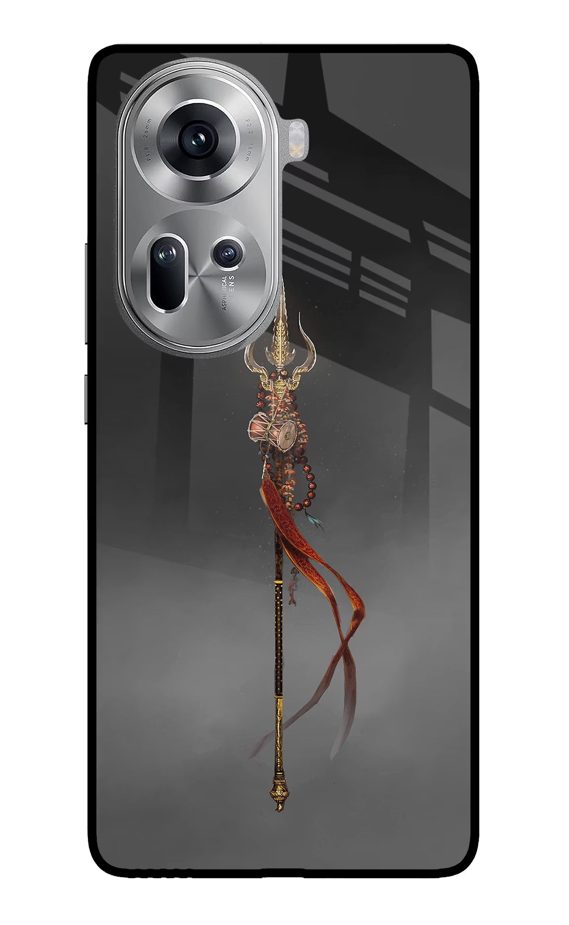 Shiv Trishul Oppo Reno11 Glass Case Back Cover by Casekaro