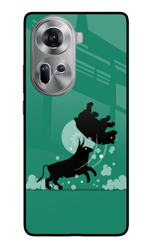 Bull Conqueror Oppo Reno11 Glass Case