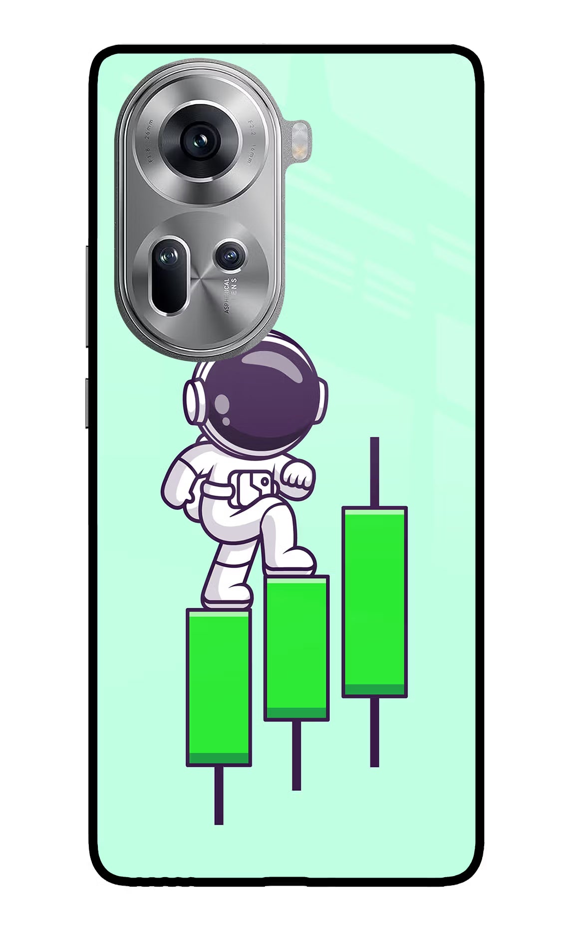 Astronaut Trader Oppo Reno11 Glass Case