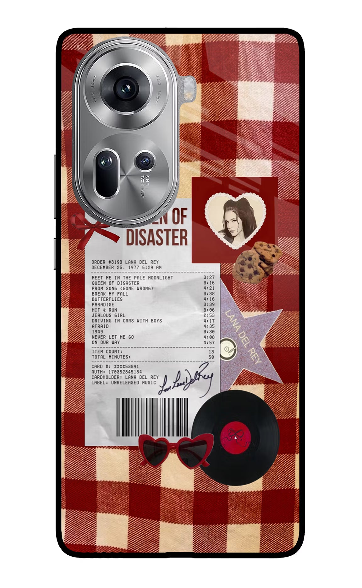 Queen of Disaster Oppo Reno11 Glass Case Back Cover by Casekaro