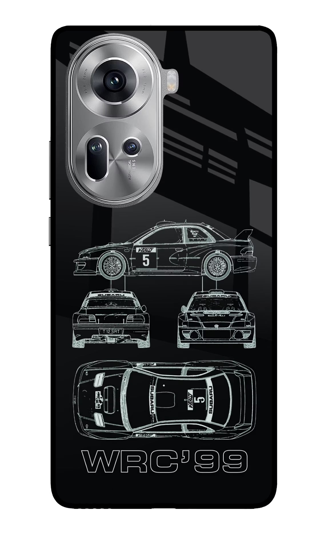 WRC'99 Oppo Reno11 Glass Case Back Cover by Casekaro