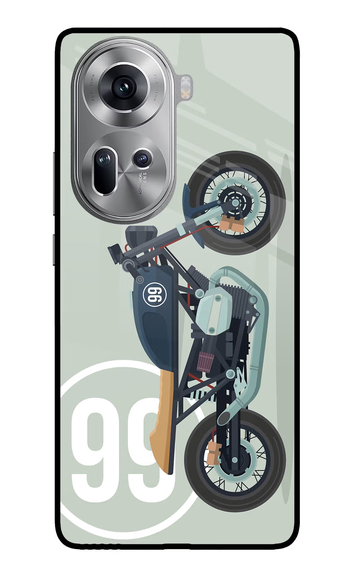Classic Cafe Racer 99 Oppo Reno11 Glass Case
