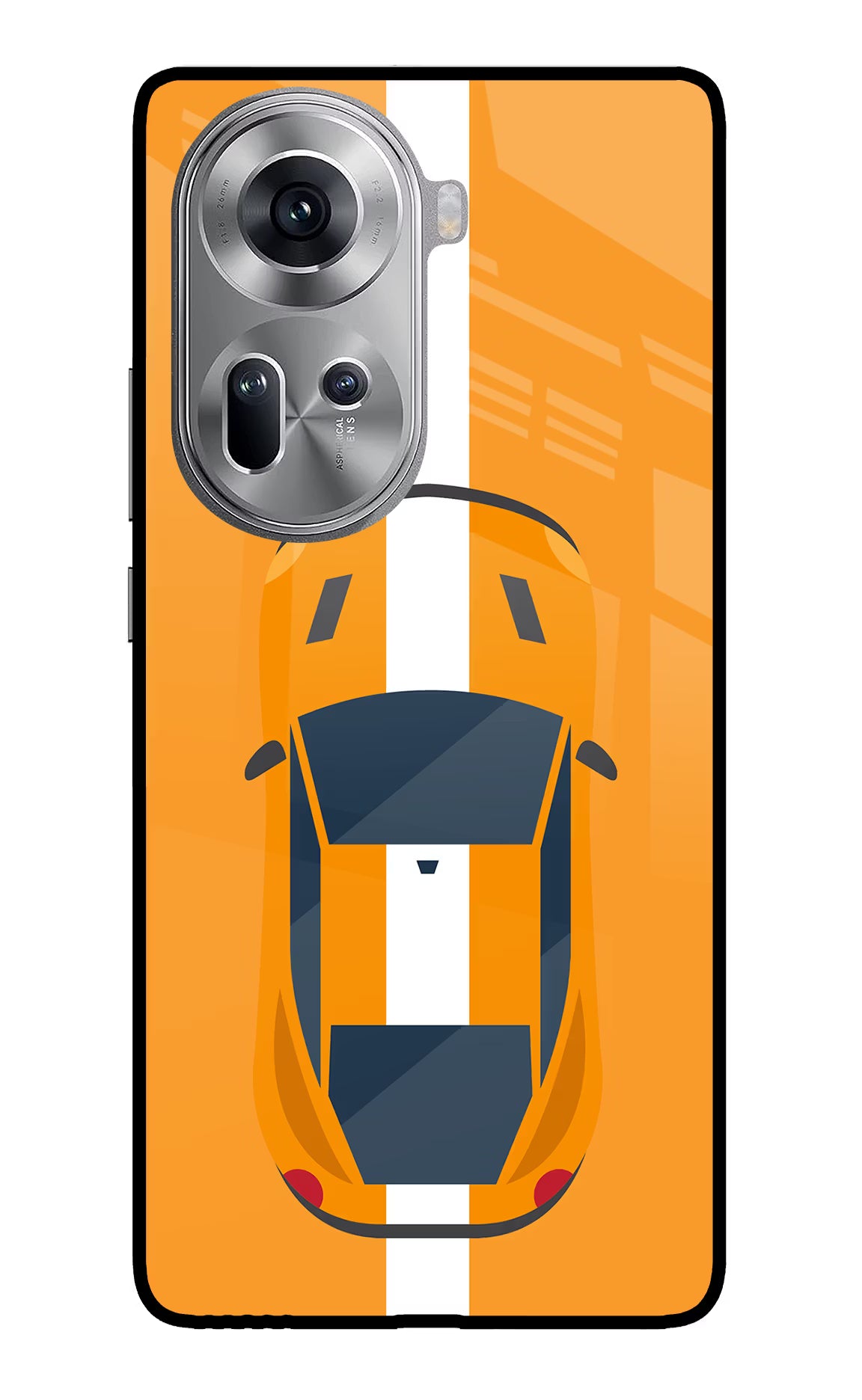 Highway Pursuit Oppo Reno11 Glass Case Back Cover by Casekaro