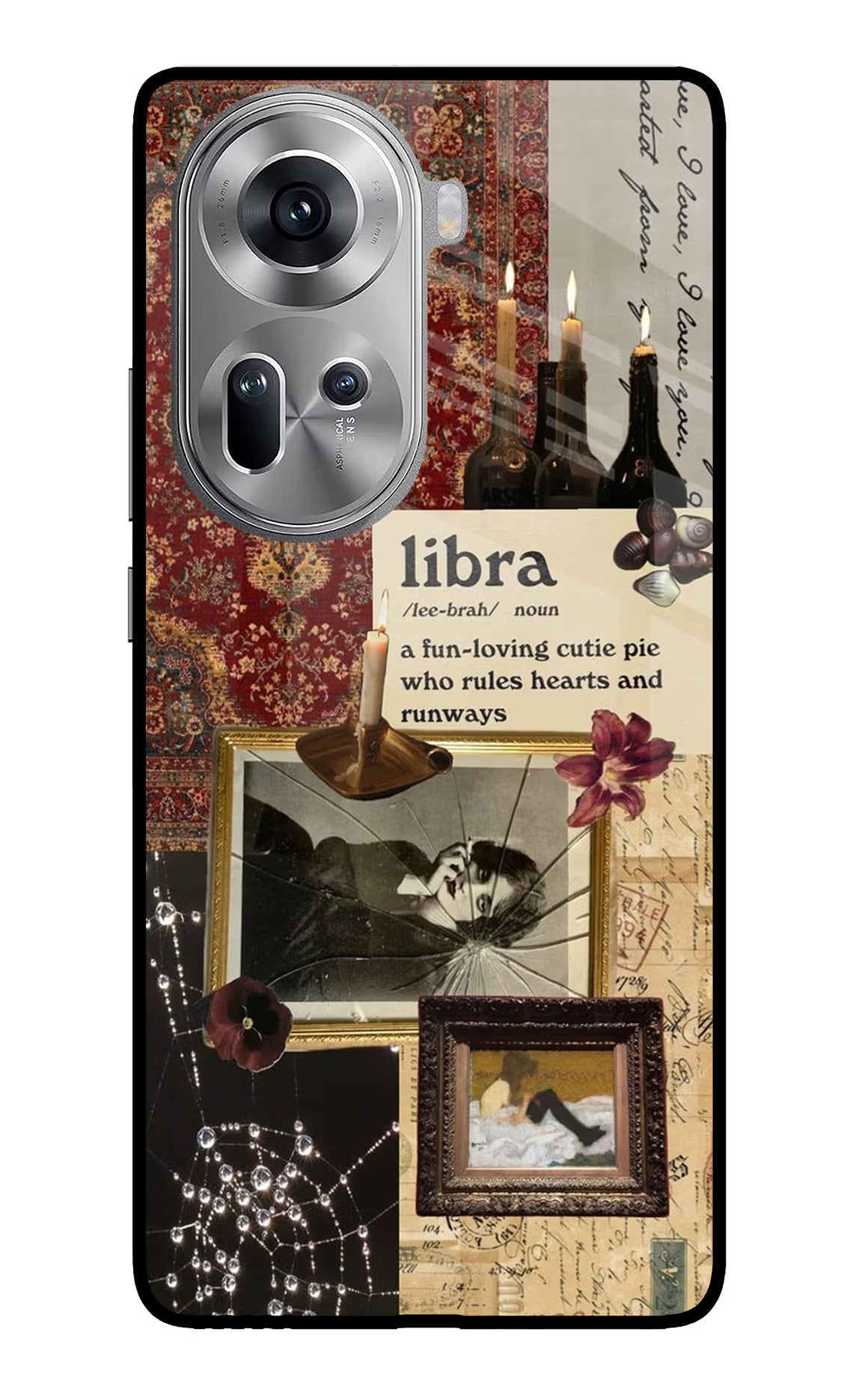 Libra Zodiac Oppo Reno11 Glass Case Back Cover by Casekaro