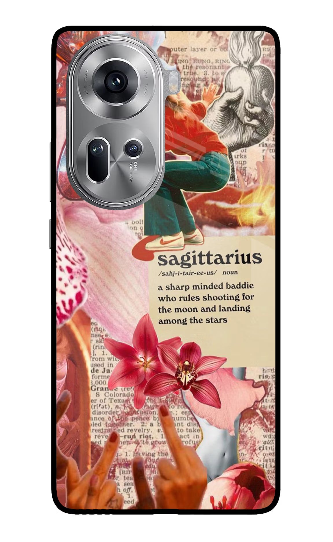 Sagittarius Zodiac Oppo Reno11 Glass Case Back Cover by Casekaro