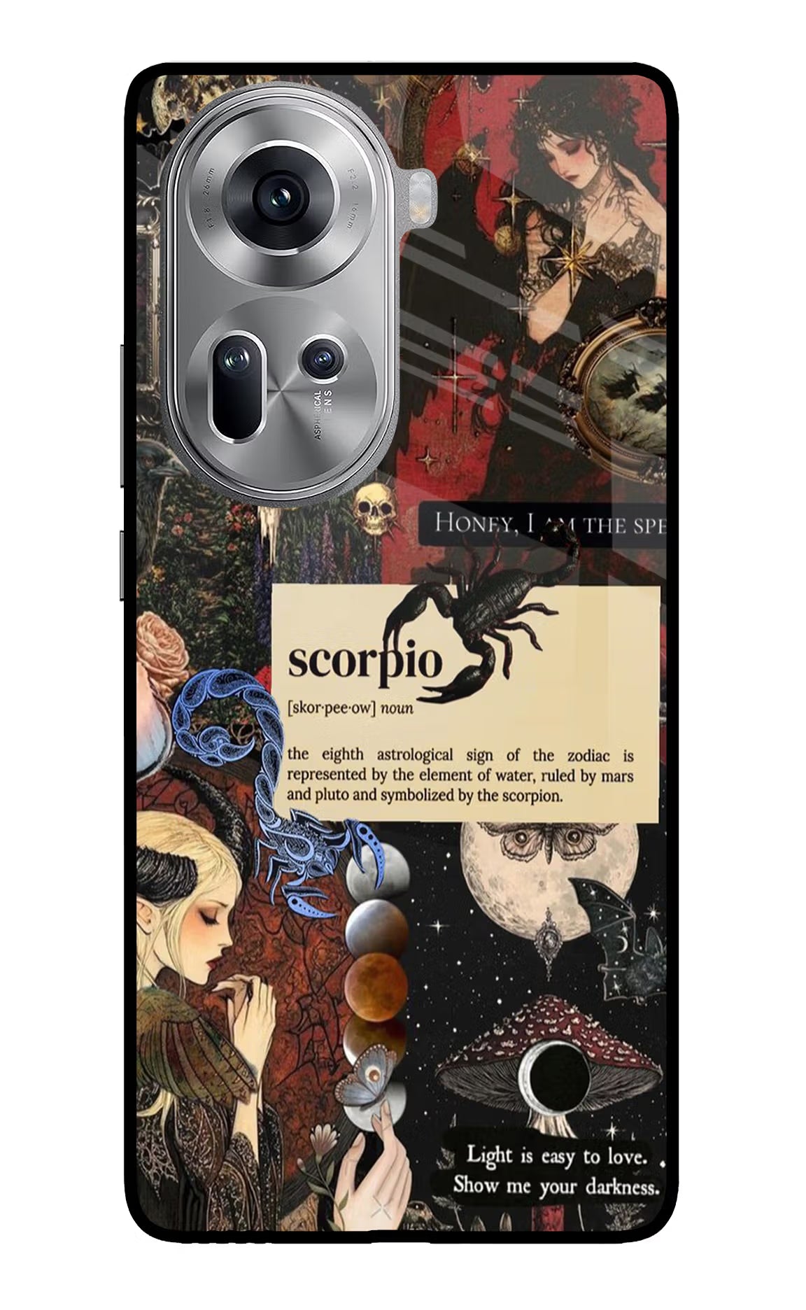 Scorpio Zodiac Oppo Reno11 Glass Case Back Cover by Casekaro