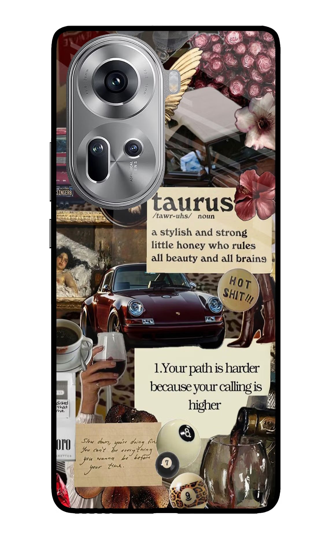 Taurus Zodiac Oppo Reno11 Glass Case Back Cover by Casekaro