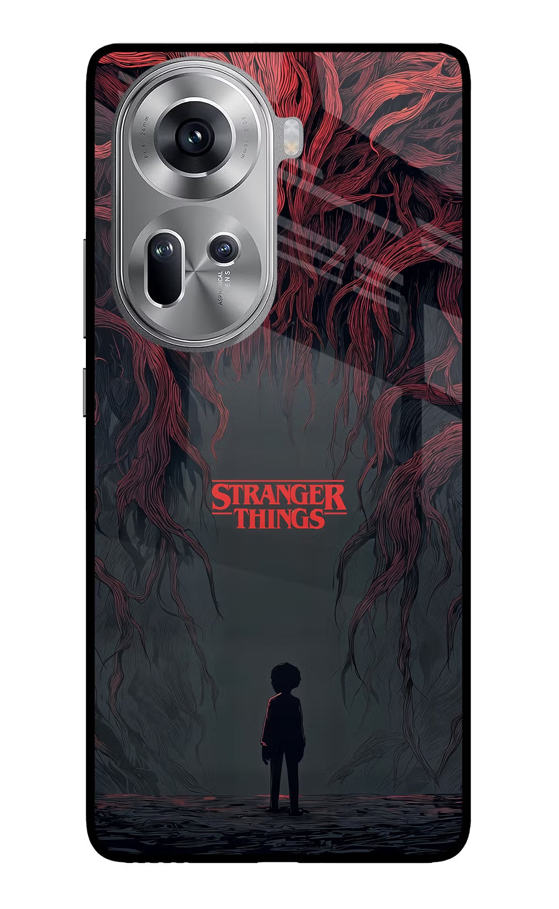 Ordinary Things Dark Side Oppo Reno11 Glass Case Back Cover by Casekaro