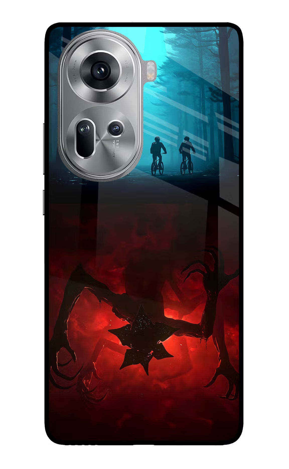 Ordinary Things Downside Up Oppo Reno11 Glass Case Back Cover by Casekaro