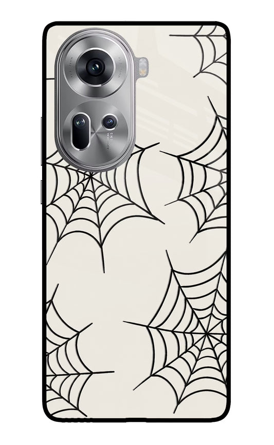 Spider Web Oppo Reno11 Glass Case