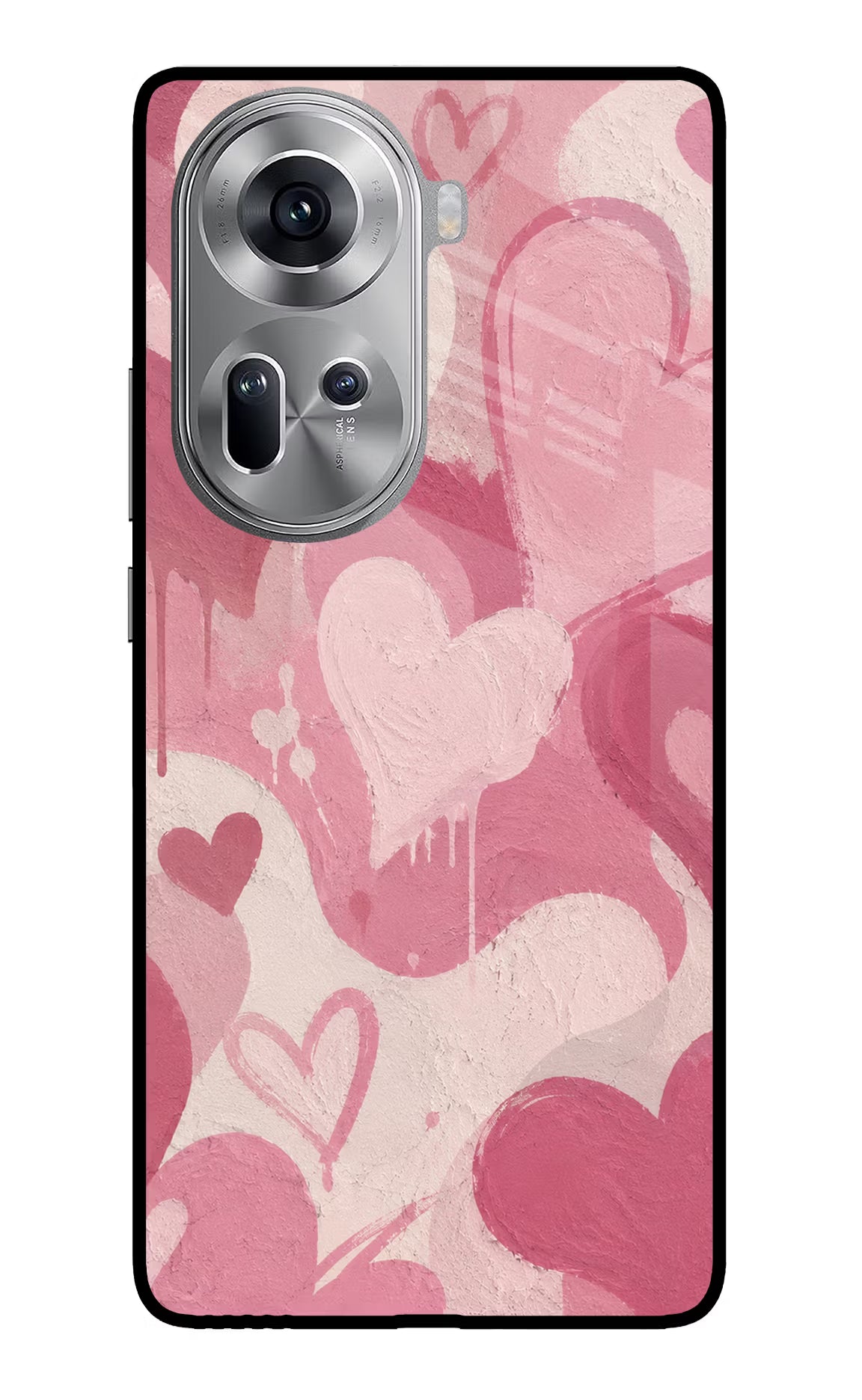 Hearty case Oppo Reno11 Glass Case Back Cover by Casekaro