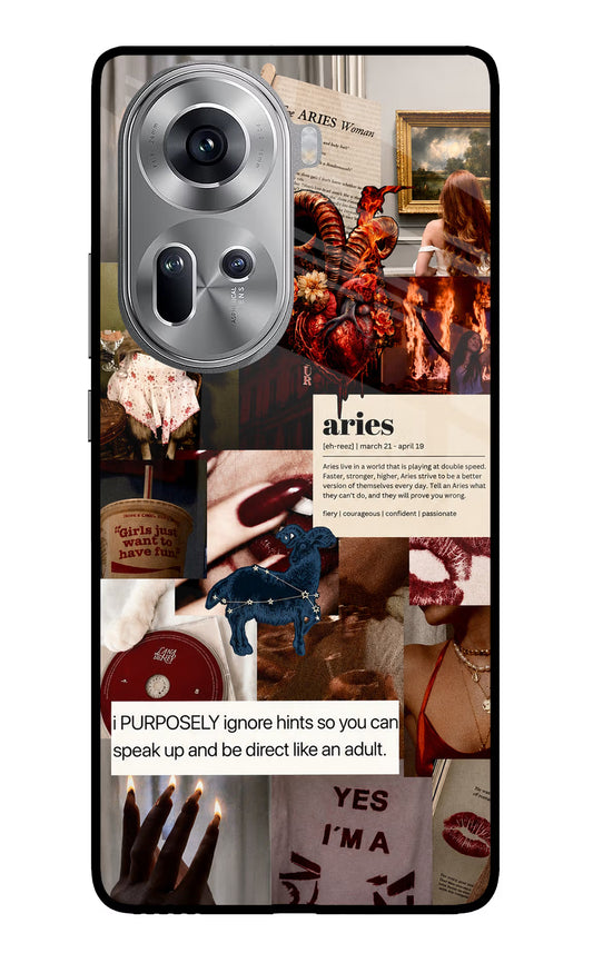 Zodiac Aries Oppo Reno11 Glass Case