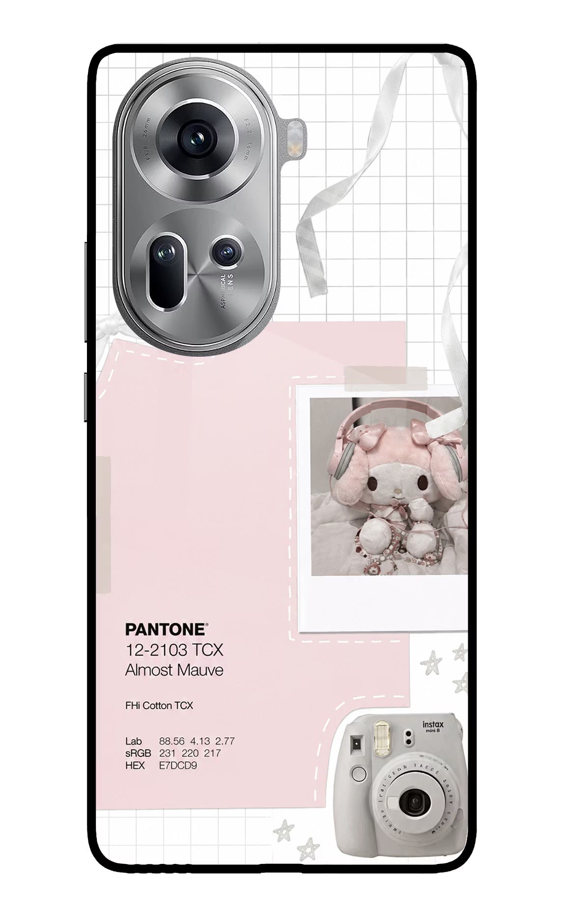 Pantone Asthetic Oppo Reno11 Glass Case