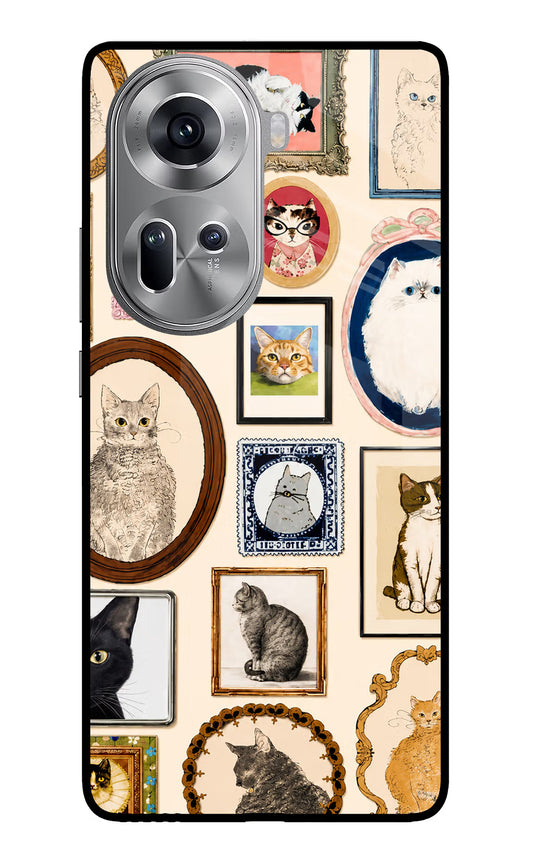 Mirror Cats Oppo Reno11 Glass Case