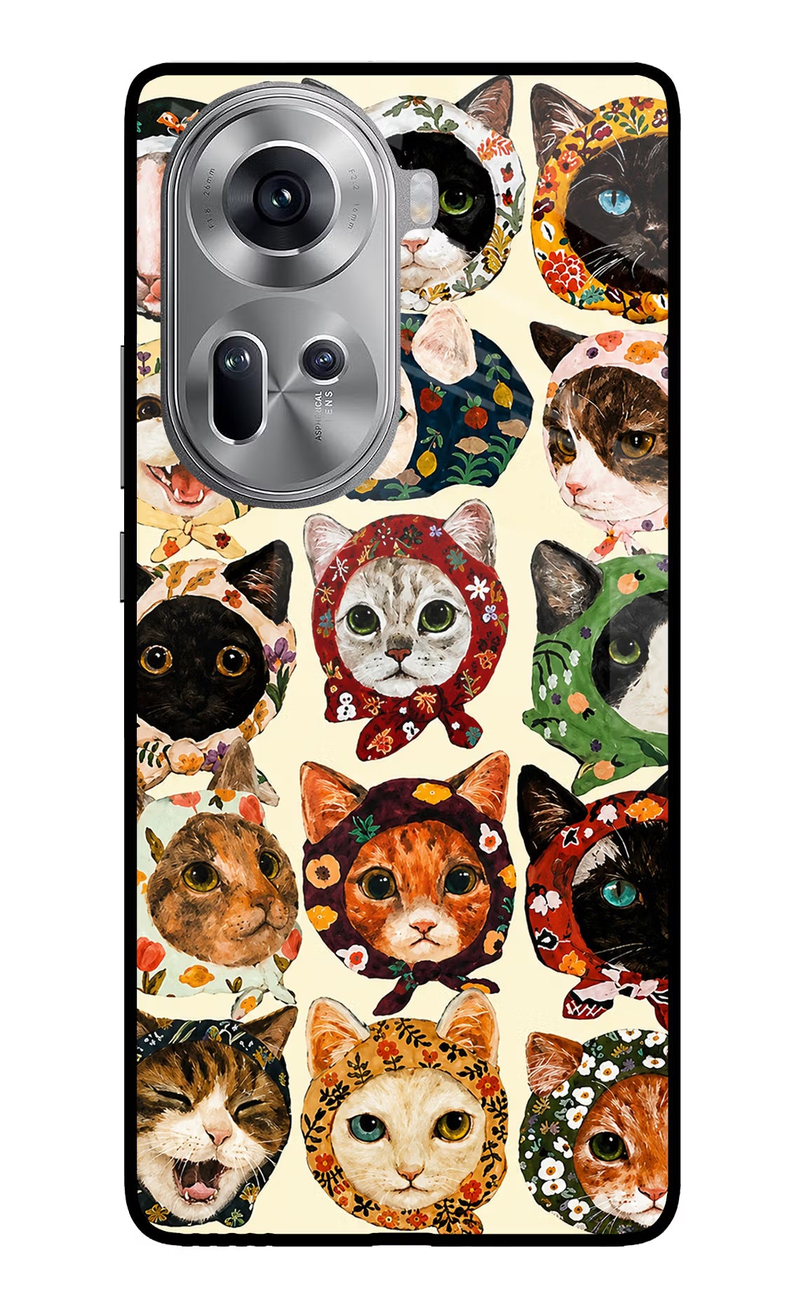 Cool Cat Oppo Reno11 Glass Case
