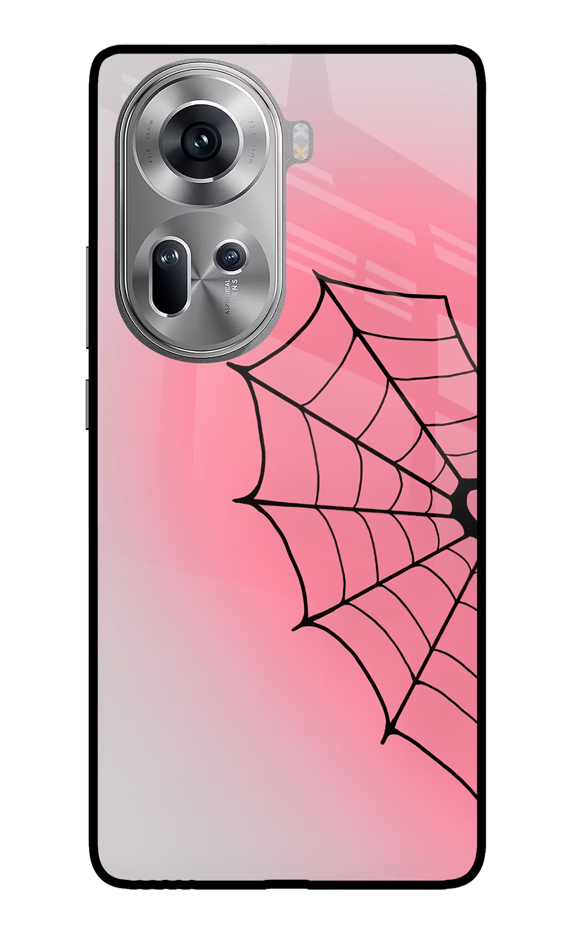Pink Web Oppo Reno11 Glass Case