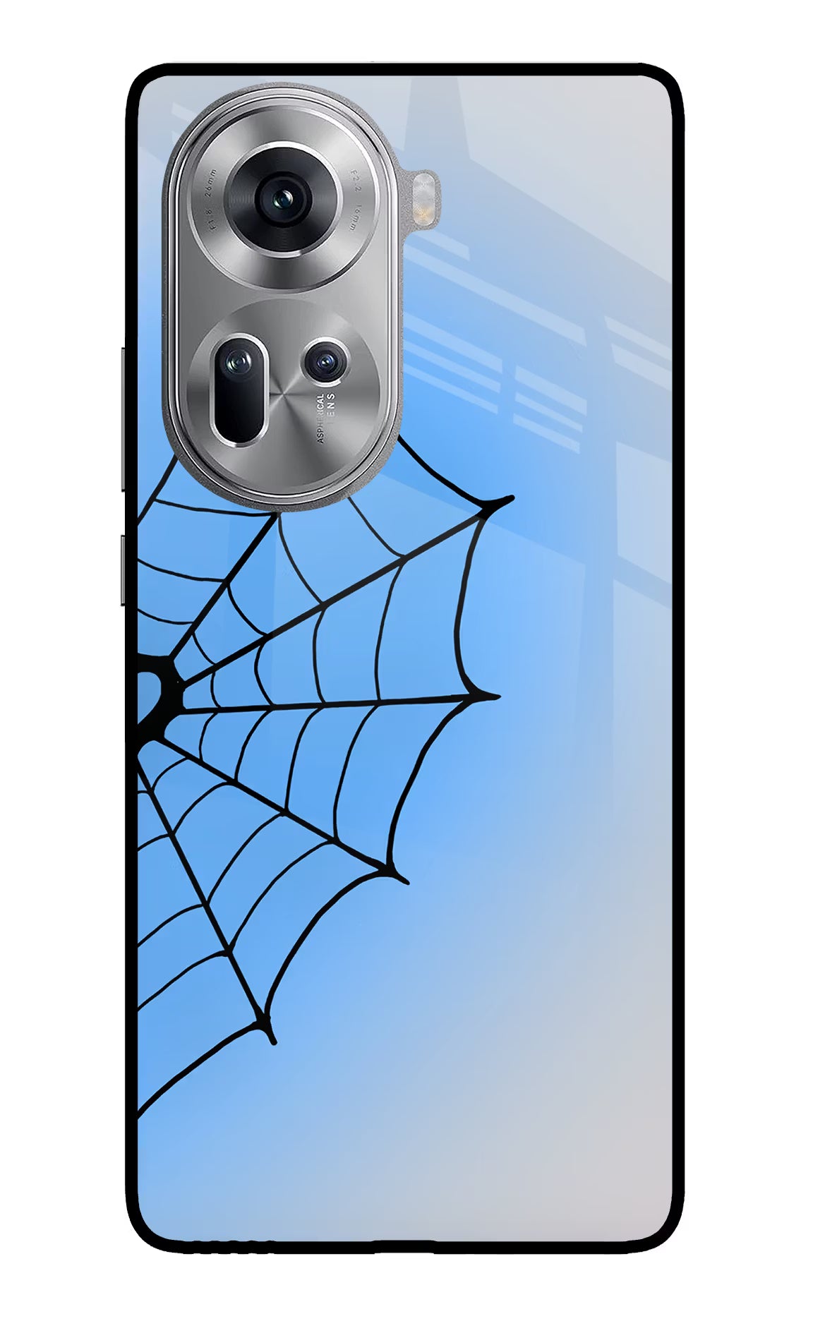 Blue Web Oppo Reno11 Glass Case